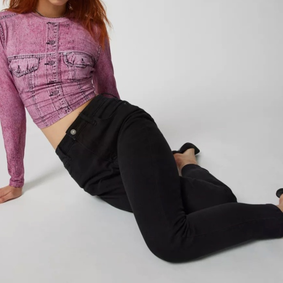 GUESS ORIGINALS Go Kit High-Waisted Skinny Jean in Black - Size 34 Waist - Picture 2 of 9